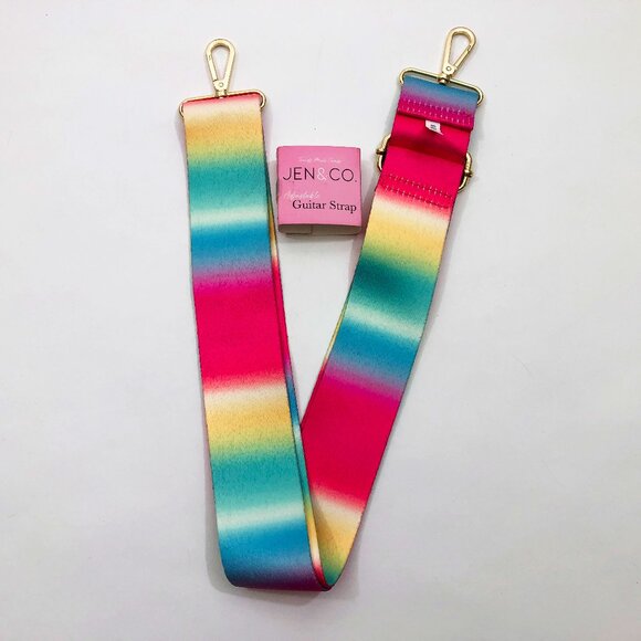 JEN & CO. Guitar Style Strap Adjustable from 29" to 51" Colorful Pink Plus More - Picture 2 of 4